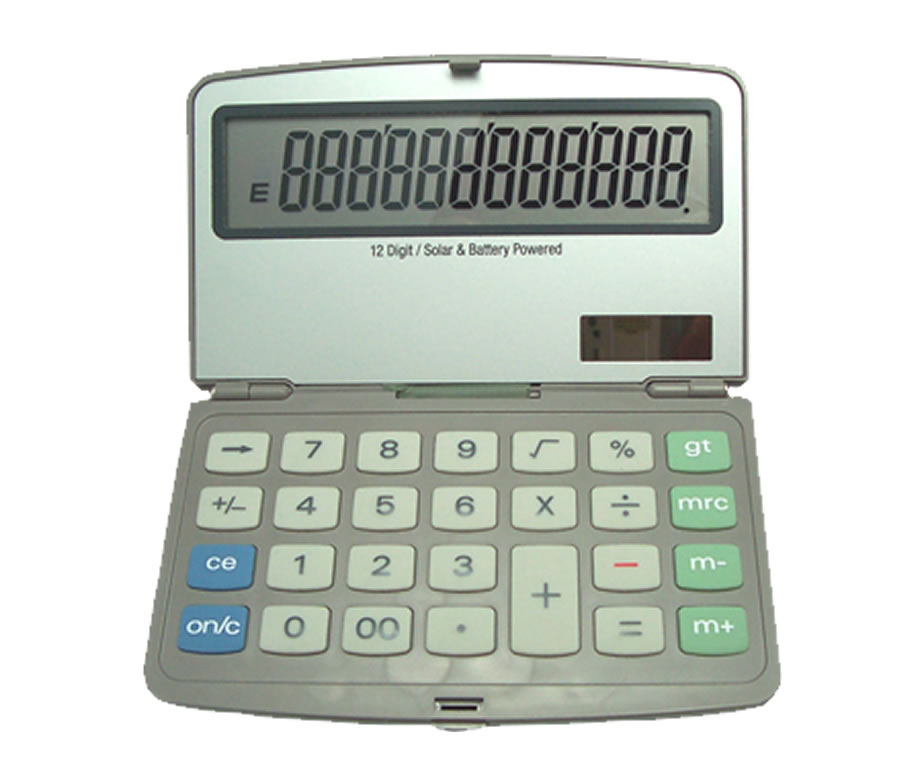 CALCULADORA SOLAR CON TAPA SUNSET [J678]