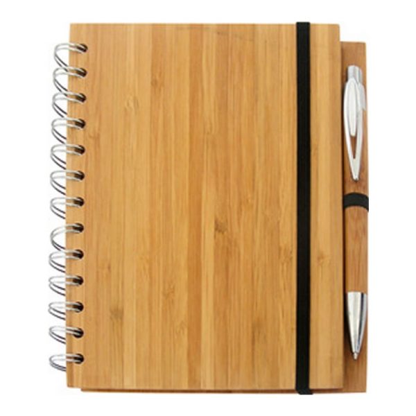 ANOTADOR DE MADERA CON BOLIGRAFO [T238] 1